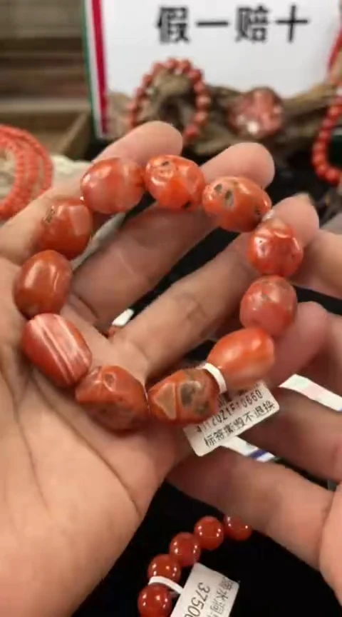 手串未镶嵌南红玛瑙天然无忧化原矿冷水河随型
