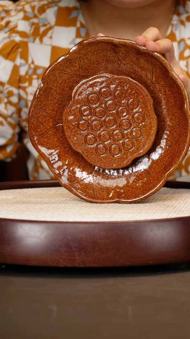 紫砂茶具柴烧莲蓬壶承