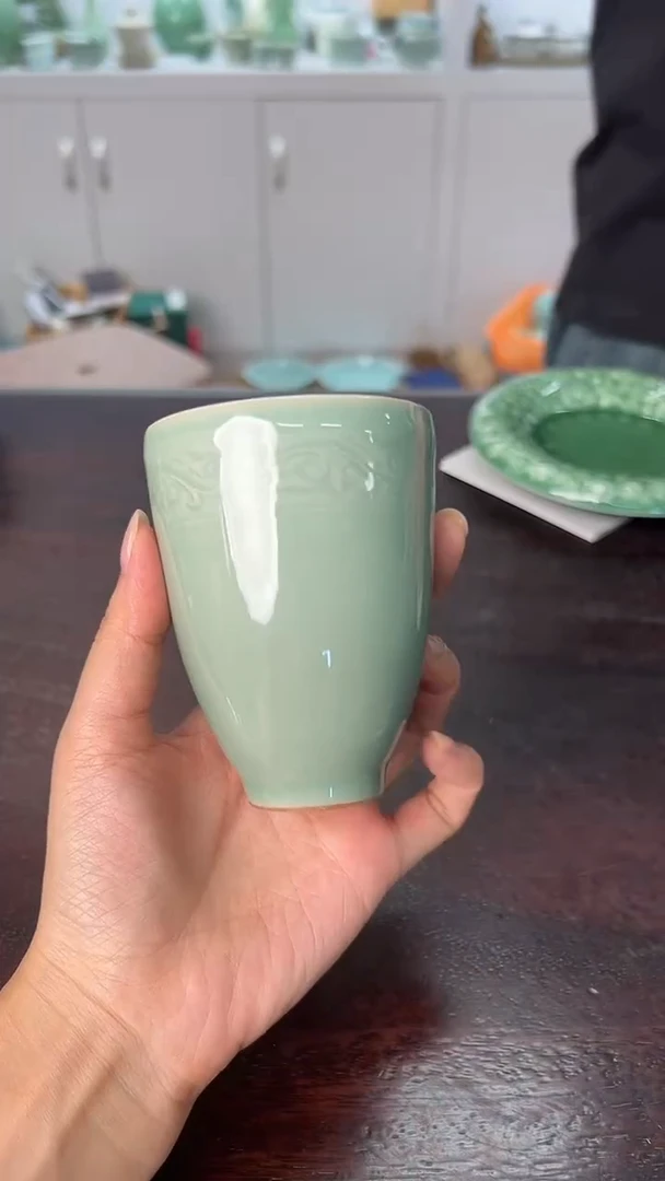 龙泉云间青瓷小米茶器