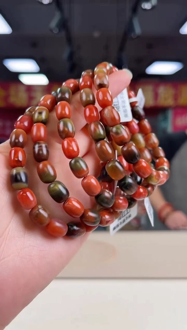 未镶嵌大山包枣珠包浆手串南红玛瑙（多样式发其一）