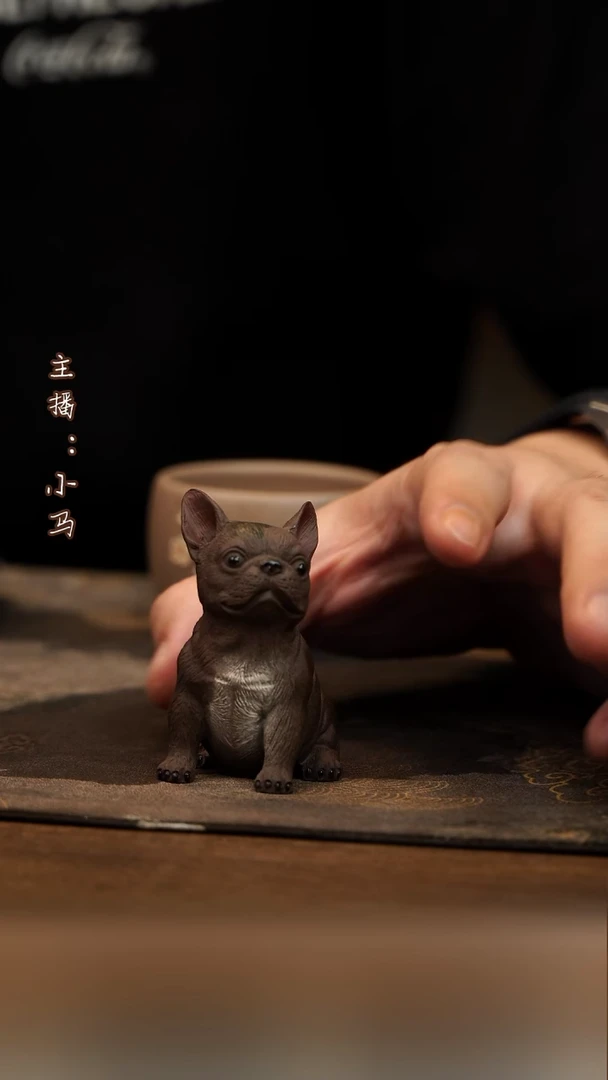 茶壶紫砂小法斗  茶宠