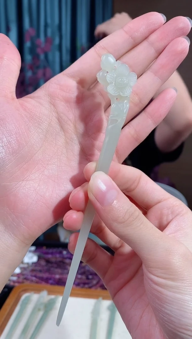 和田玉未镶嵌珠宝奇石219发簪