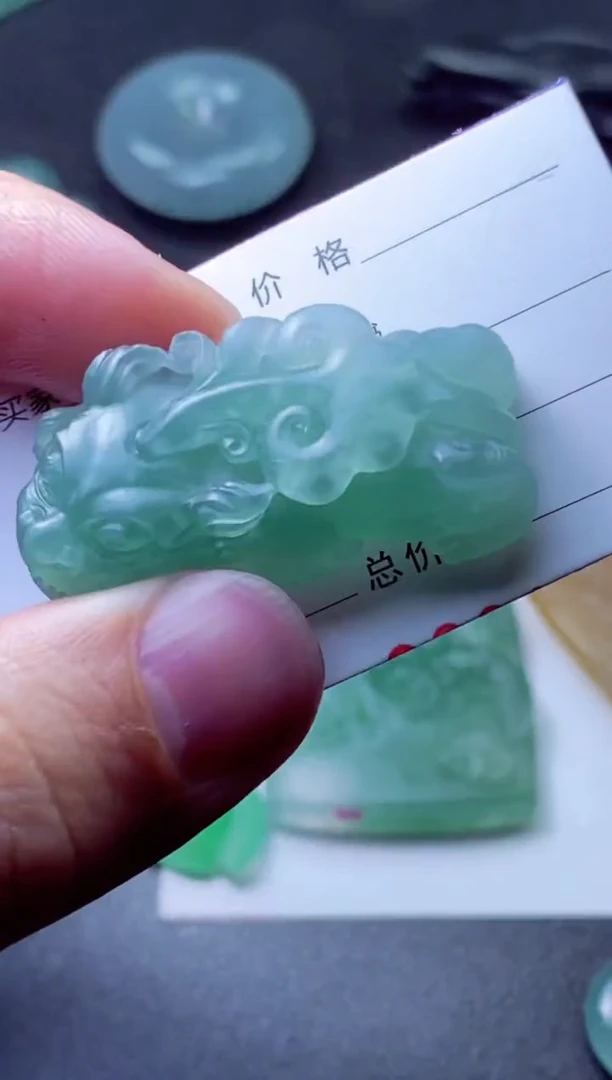 未镶嵌定制翡翠稻****板稻草人@霞老板