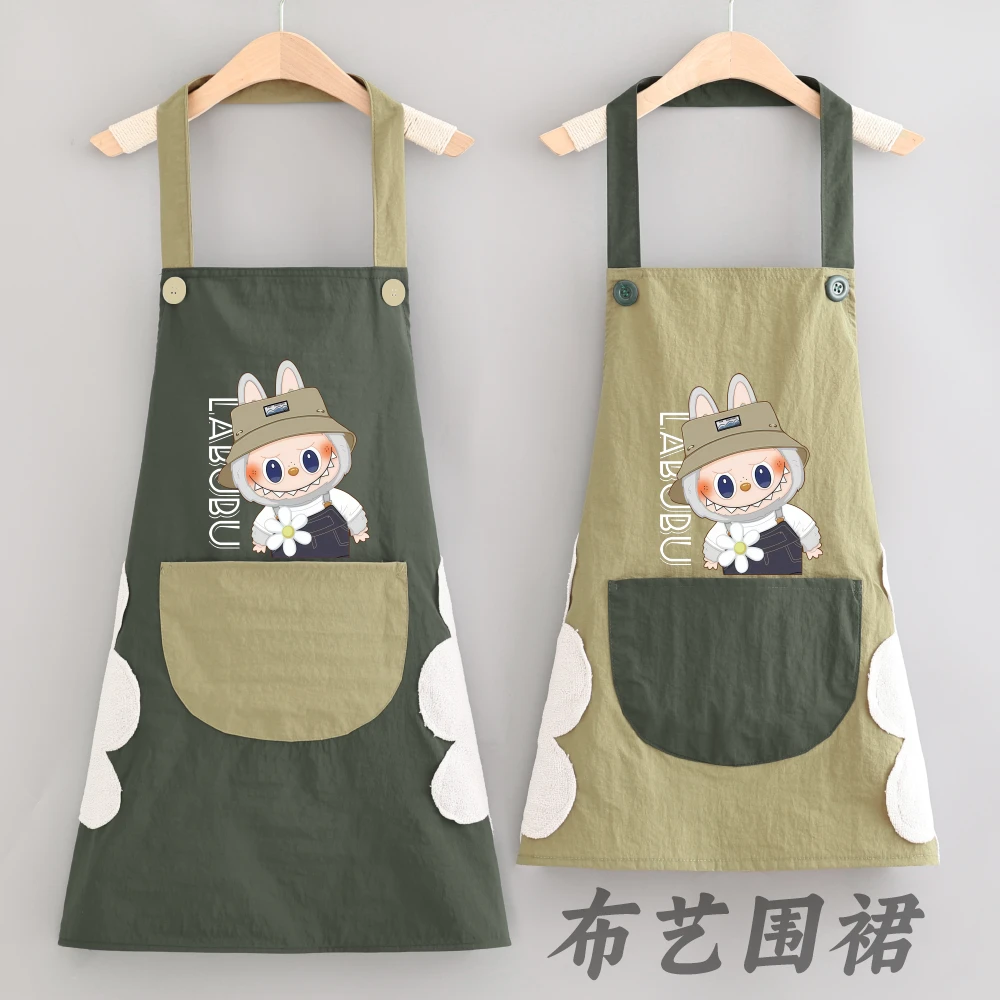 家用围裙新款时尚防水围腰防油可爱罩衣可擦厨房工作服做饭定制