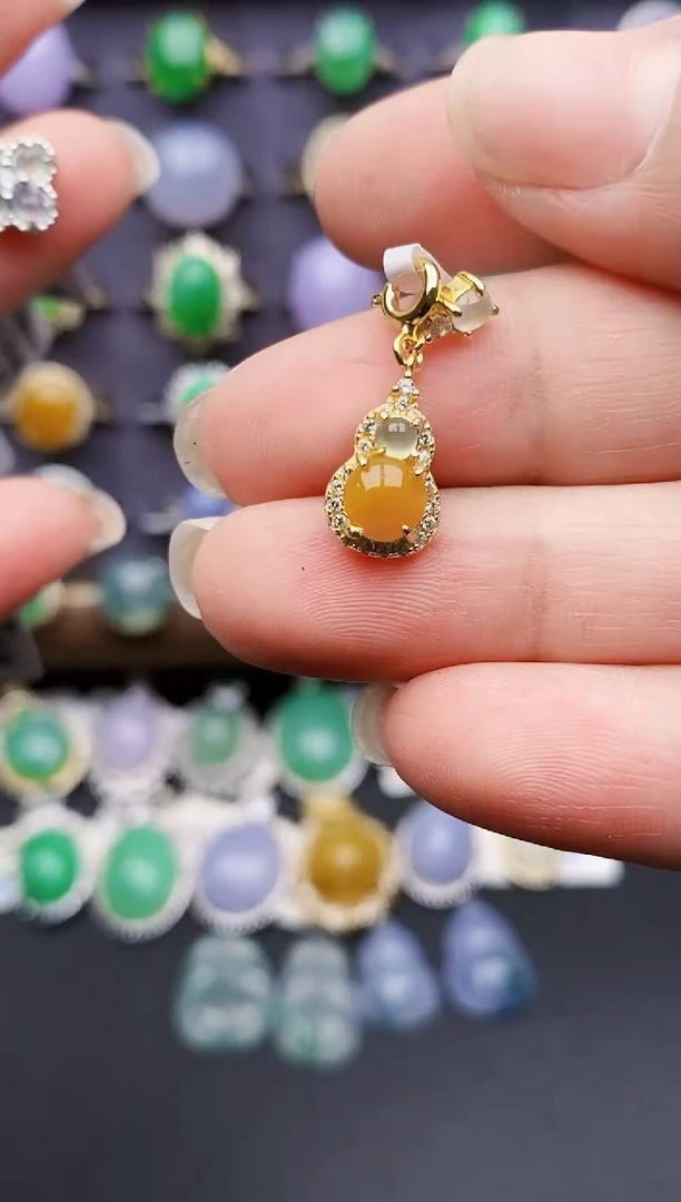 银S925镶嵌戒指翡翠娜*满0126