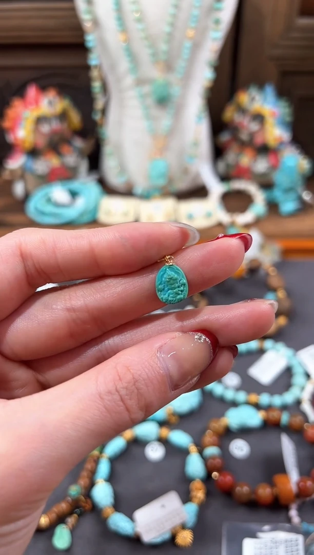 【闪购商品】绿松石提溜18K金镶嵌绿松石提溜