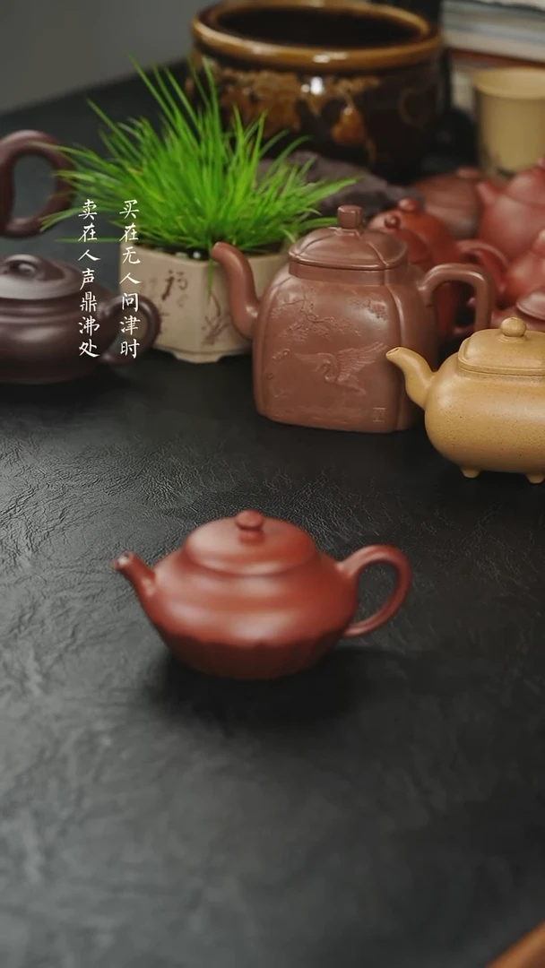 茶壶紫砂拾珍堂红皮龙裳合