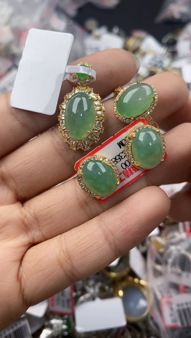 银S925镶嵌戒指翡翠3333                   1