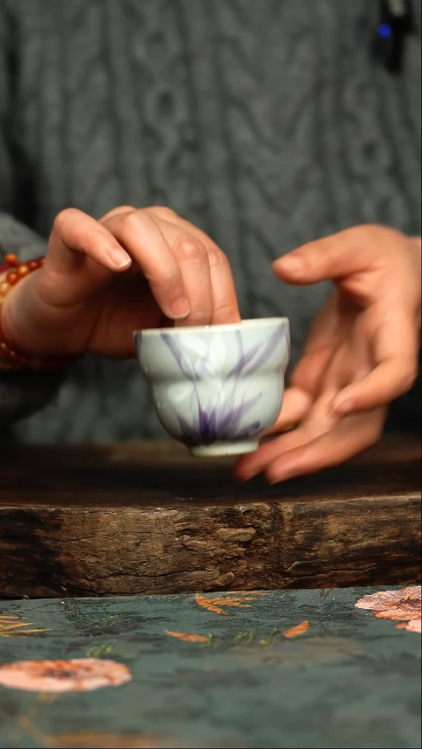 【闪购商品】杯釉下彩手工手绘同款陶器