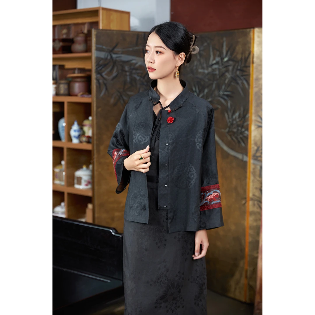 【万象有衣】花轻似梦-原创设计师款短外套-6194