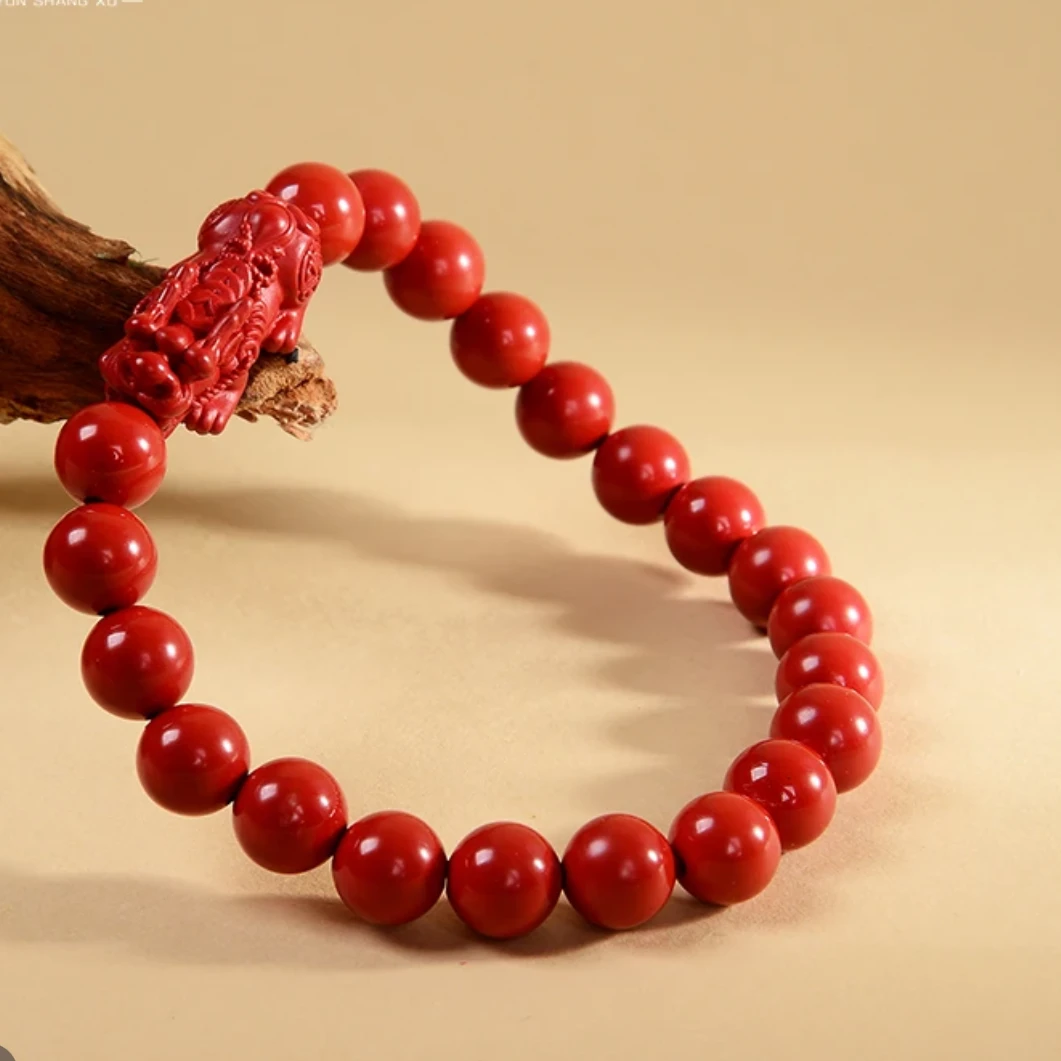 含辰砂工艺品精选朱砂貔貅手串精致款