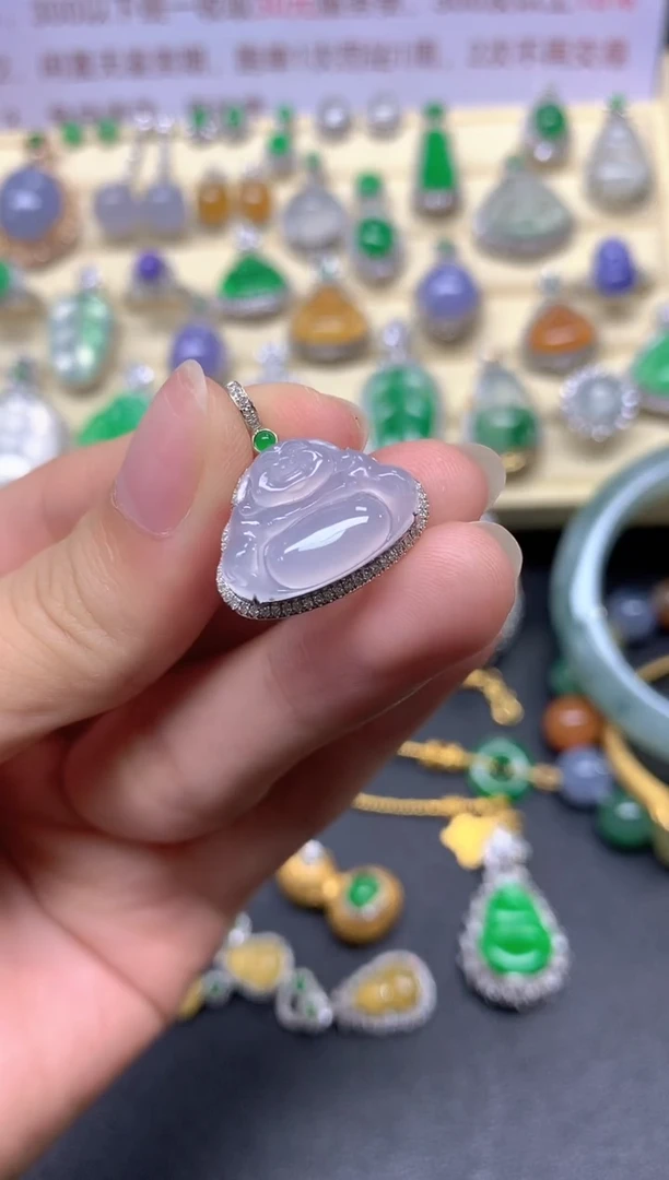 翡翠18K金镶嵌吊坠(不含链)吊坠|2980+298