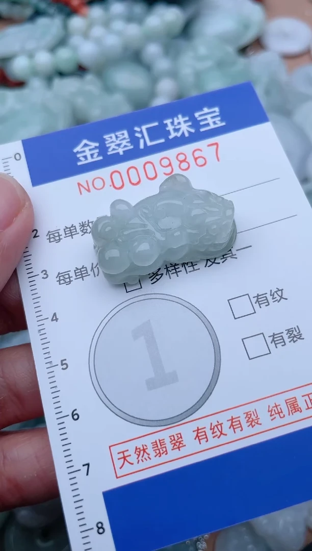 翡翠未镶嵌颈饰9867
