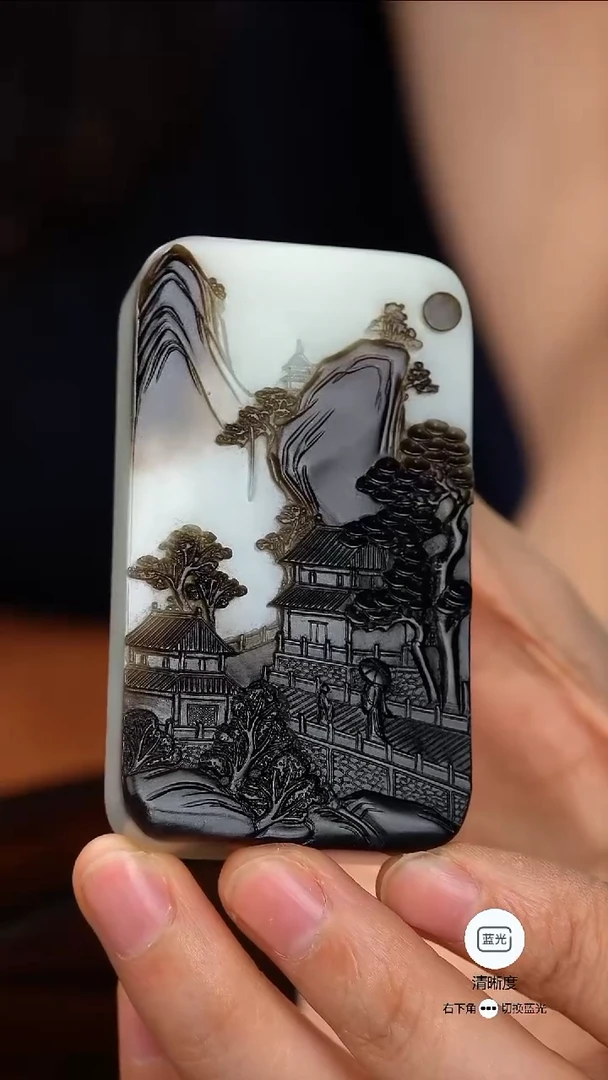 未镶嵌和田玉挂件018山水挂件