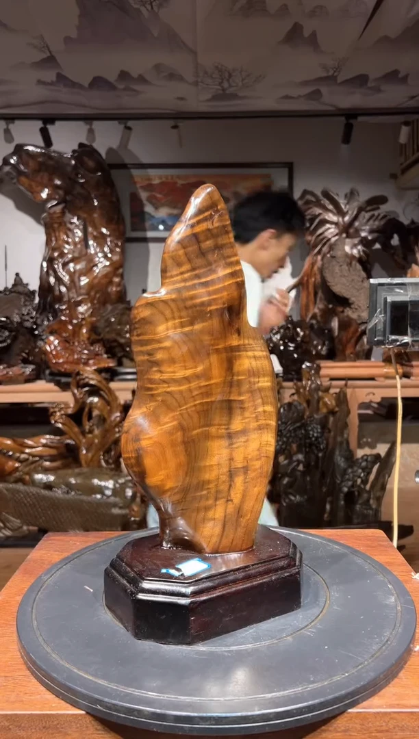 乌木类木质文玩根雕艺术摆件