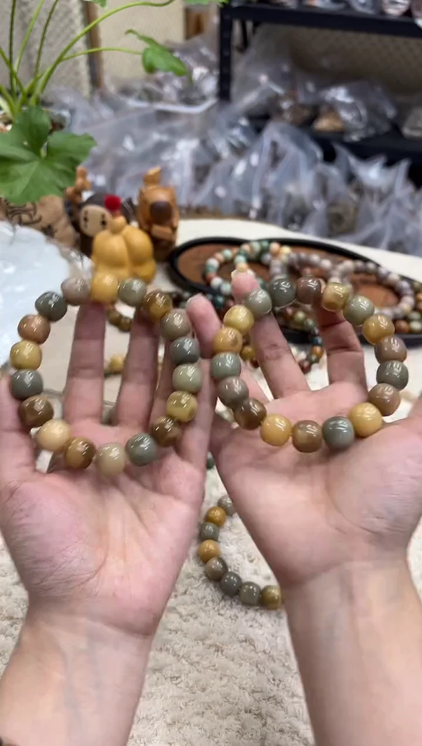 菩提根/象牙果手串14三花猫（709）