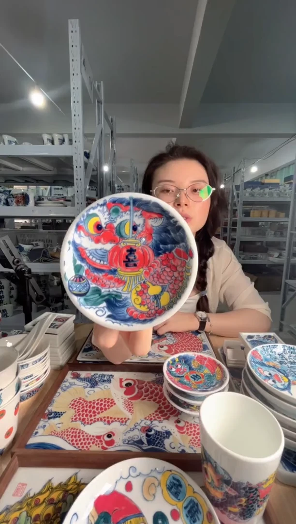 拙明院（福利价格）高脚点心碟喜字