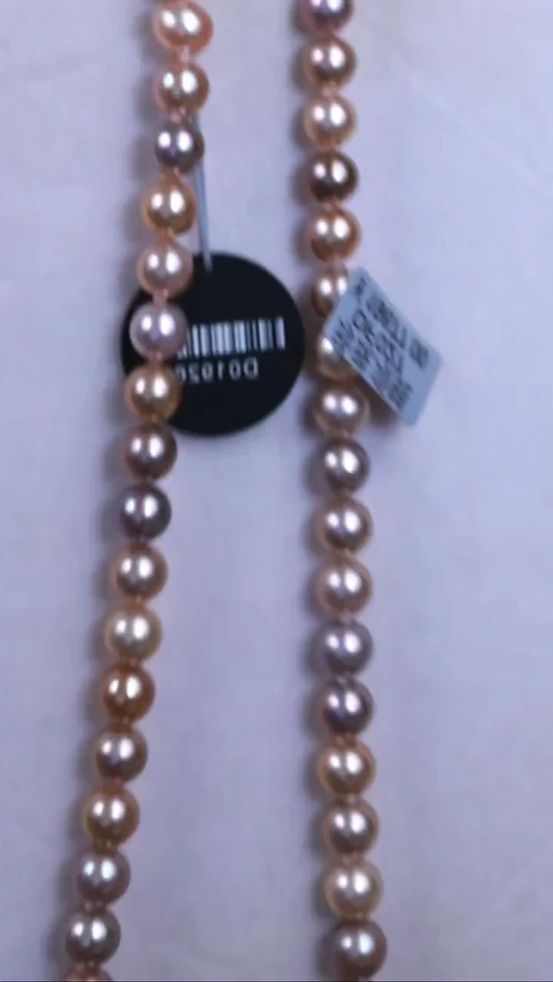 项链14K金镶嵌淡水珍珠满珠项链