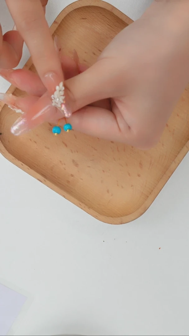 未镶嵌绿松石耳钉发货一件