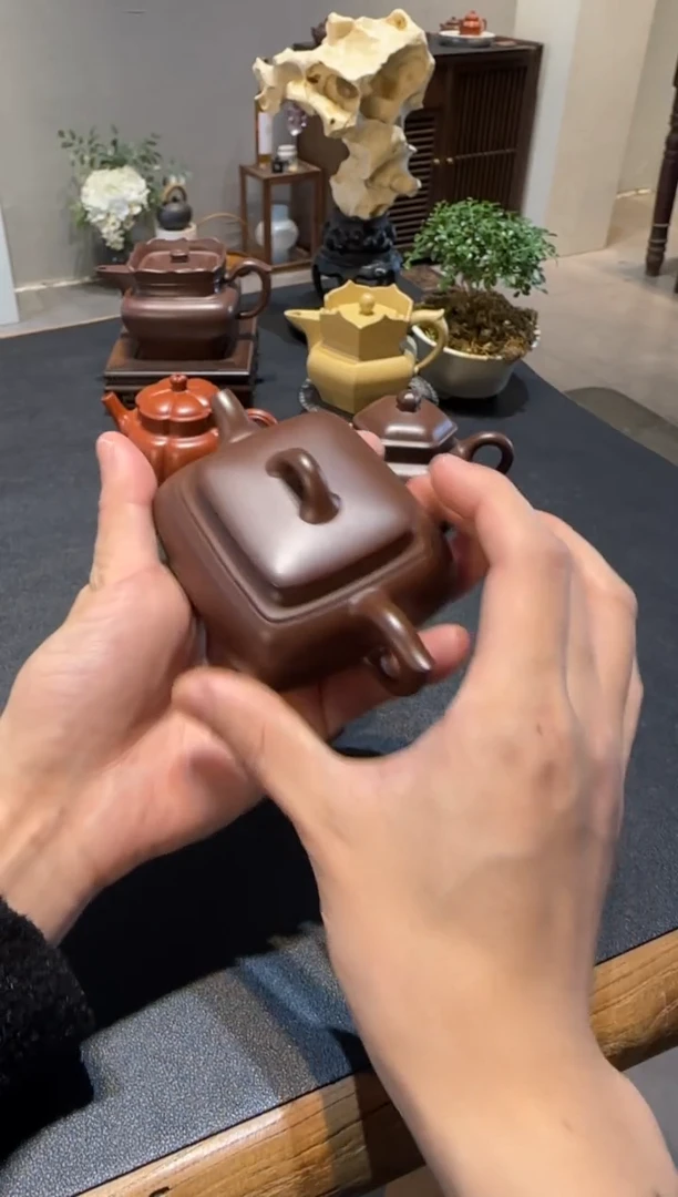 茶壶紫砂海***站长四方紫砂壶