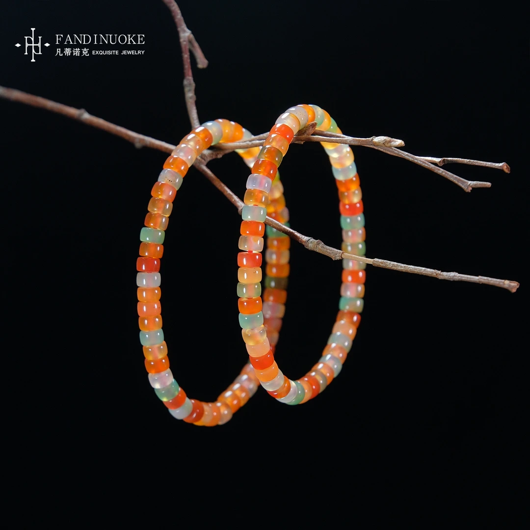 【加加专属】22 MJ30268-糖果玛瑙直切手串-多样性发一件-5mm+