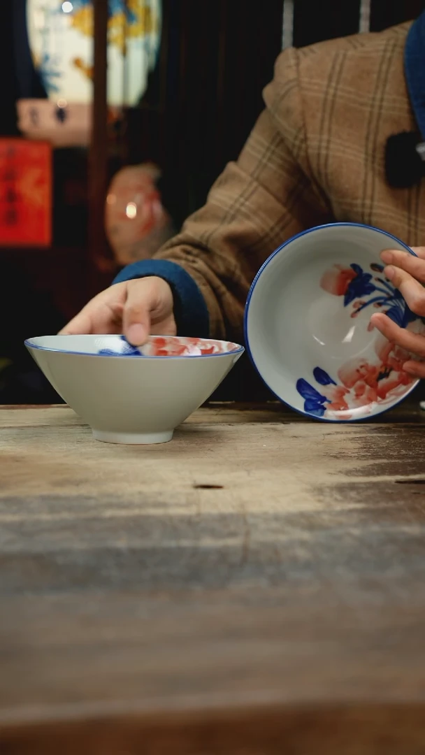 【闪购商品】瓷片景德镇纯手工釉下彩精品餐具
