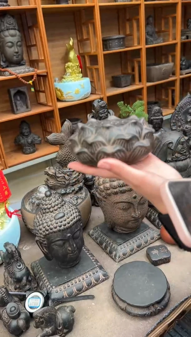 陶土莲蓬实心底座