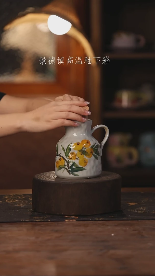 陶瓷景德镇高温釉下手绘陶瓷070