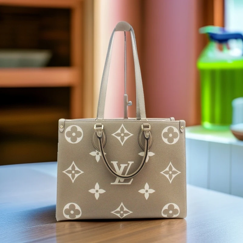 95新 LouisVuitton/路易威登 80362B 灰色老花Onthego中号手提