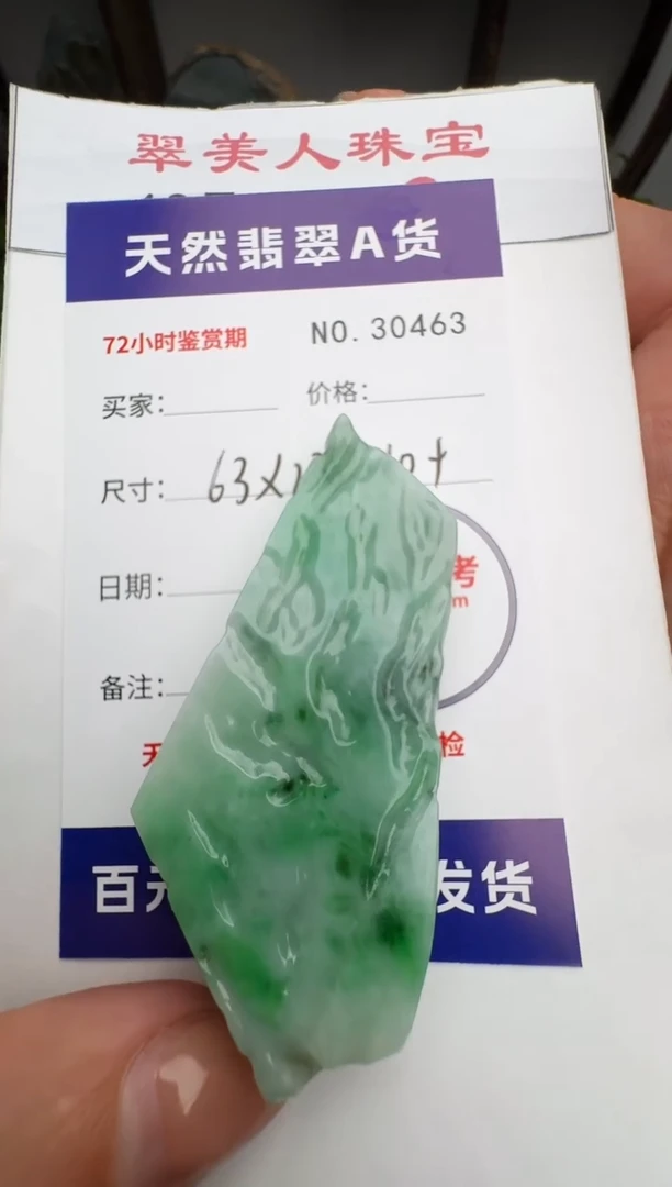 颈饰未镶嵌翡翠原石30463