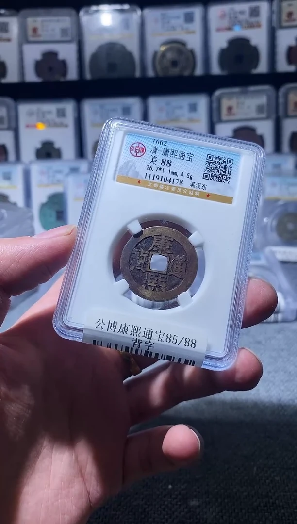 铜A042公博康熙通宝背字88分东4178