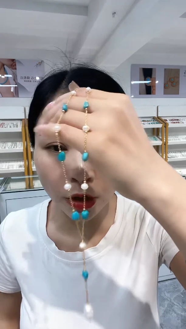 银S925镶嵌淡水珍珠项链发货一件