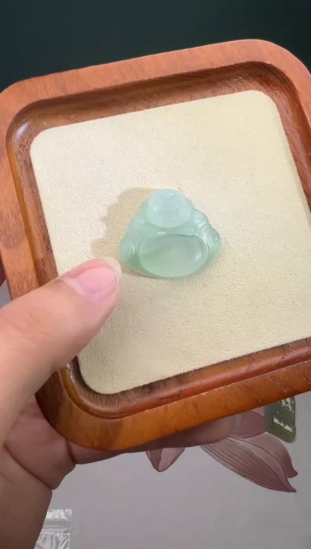 定制翡翠未镶嵌曾****晶冰晴佛公