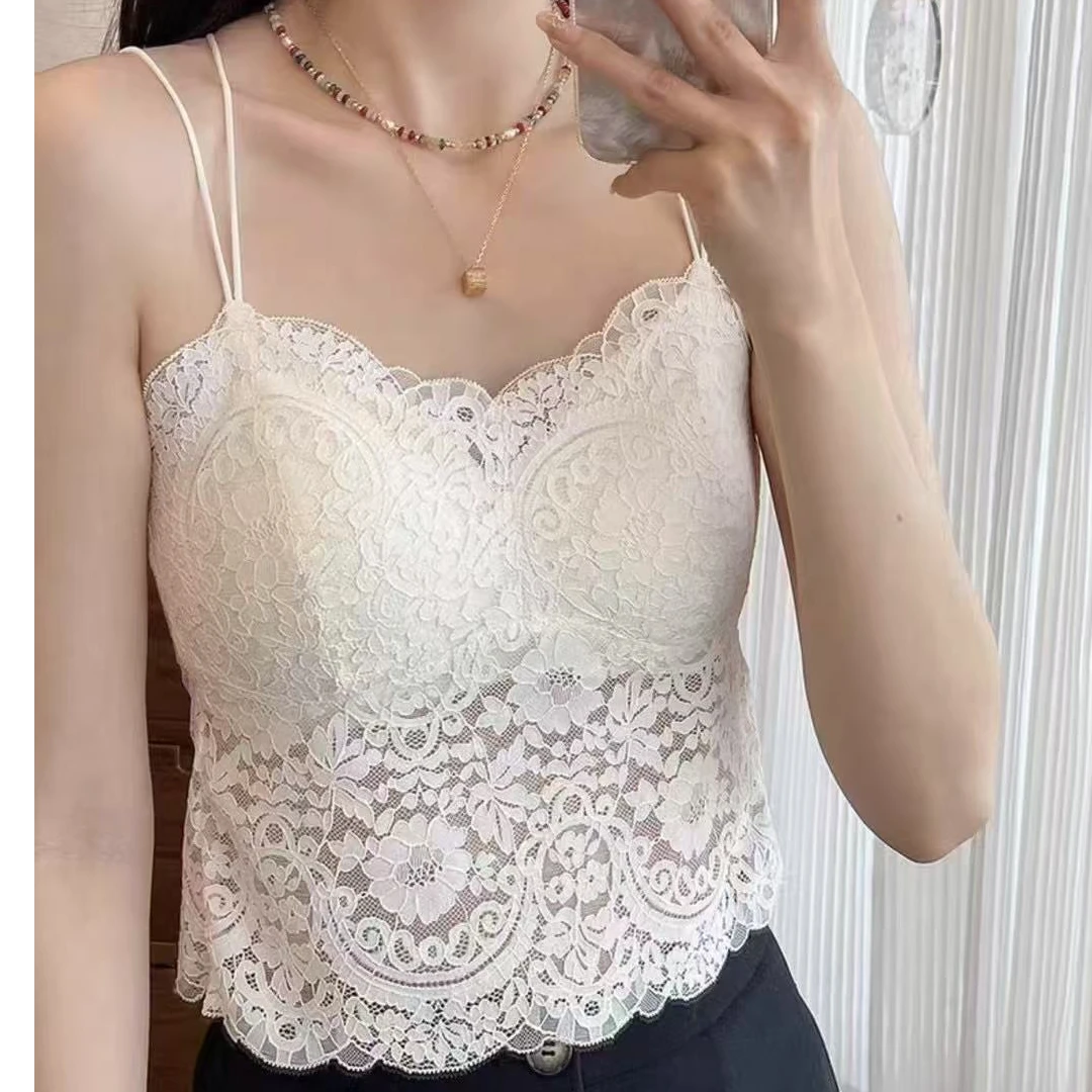 高货性感蕾丝美背蕾丝背心通勤女士8878吊带
