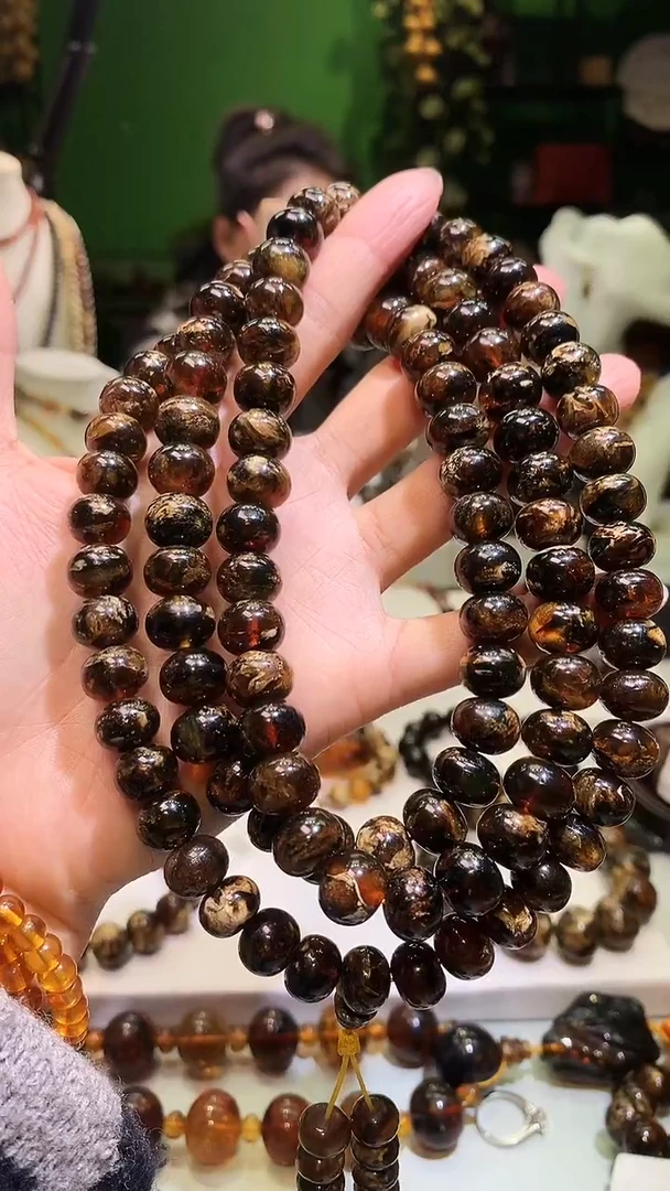 【闪购商品】琥珀裸石未镶嵌抚顺琥珀11＋黑花108大漏