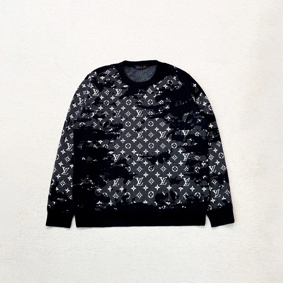 未使用 LouisVuitton/路易威登 lv字母logo圆领卫衣l码编码xb0944