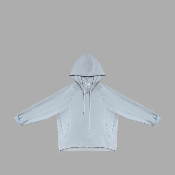 LIUUL-‘2025春季上新’海盐双面设计师款简约休闲高级连帽卫衣-L57