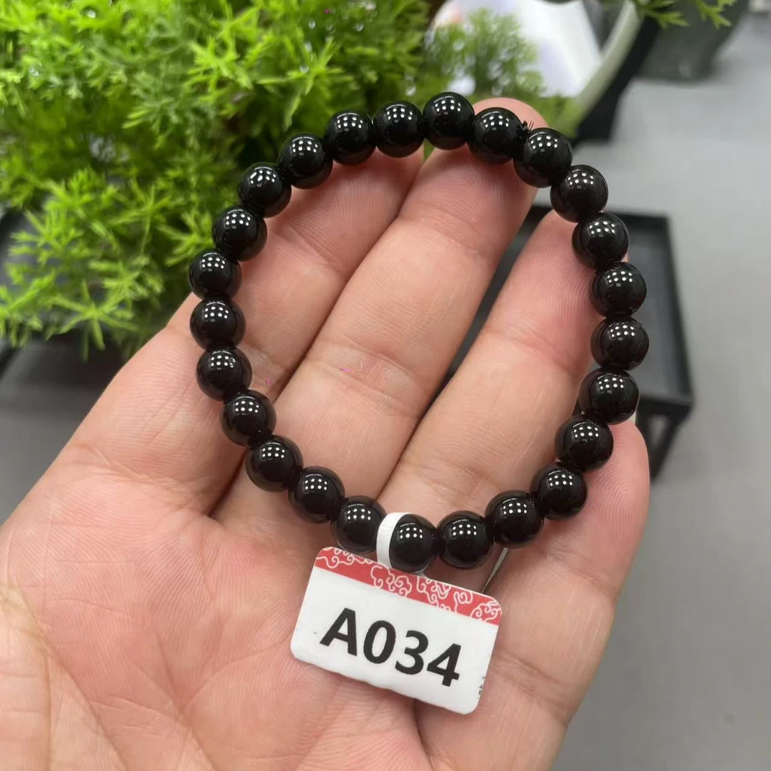 A034黑曜石单圈手串