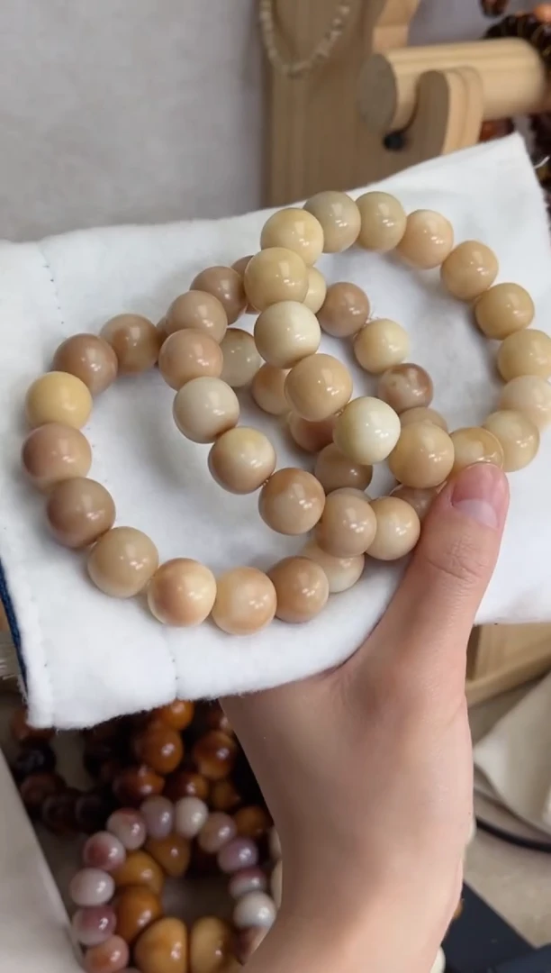 菩提根/象牙果手串z05玉化苹果14*15瑕疵不补随机