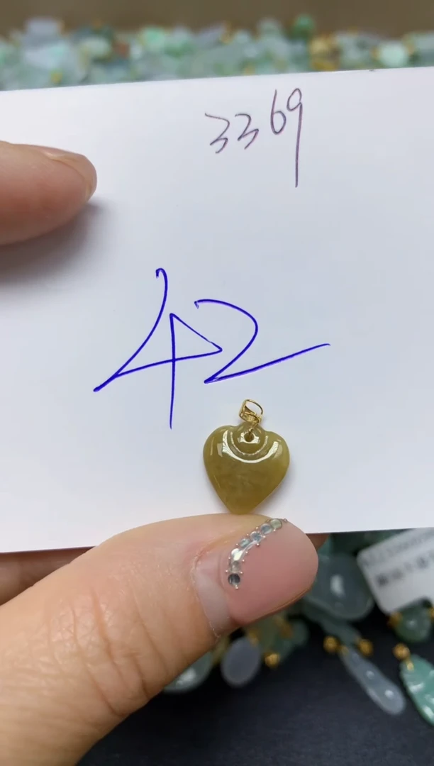 【闪购商品】翡翠挂件18K金镶嵌 天然翡翠A货