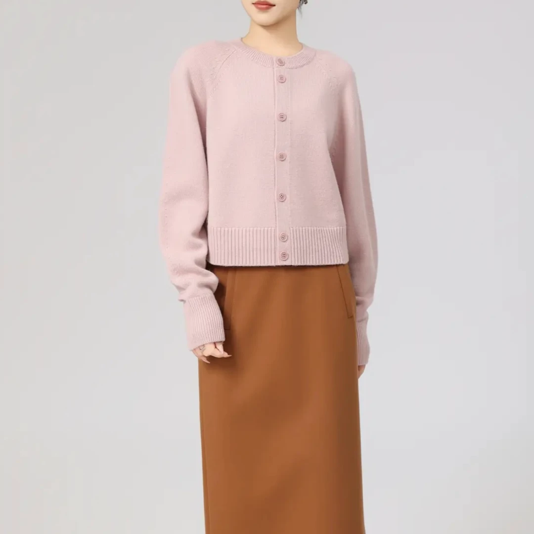 AMASS/阿玛施2025早春新款100%绵羊毛保暖毛100绵羊毛高领打底衫