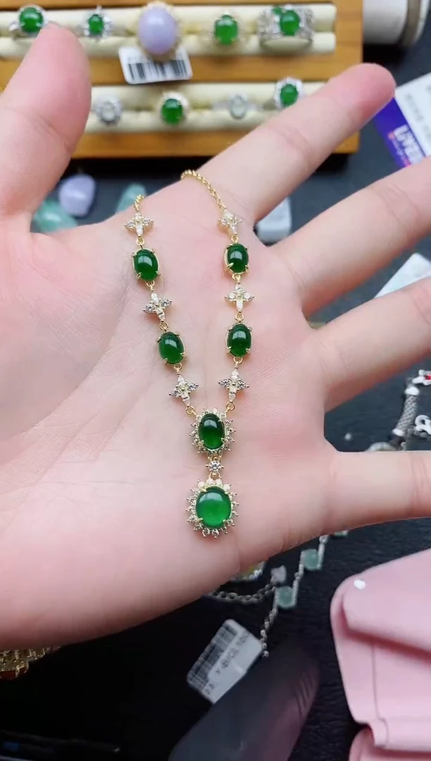 银S925镶嵌戒指翡翠1