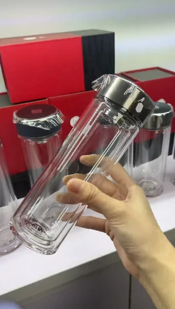 【闪购商品】双层高档315ml高硼硅茶杯