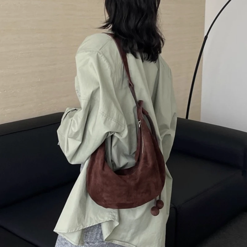 慵懒大容量托特包松弛感秋冬新款百搭单肩包高级感小众设计手提包