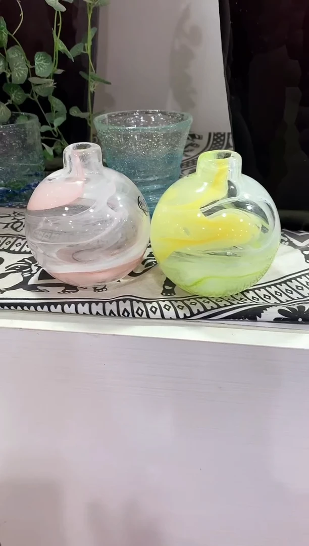 慕忆家手作琉璃花瓶微瑕