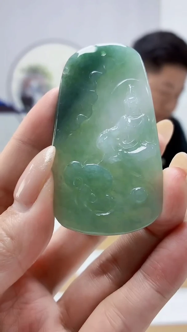 未镶嵌定制翡翠4917MM-毛货挂件120