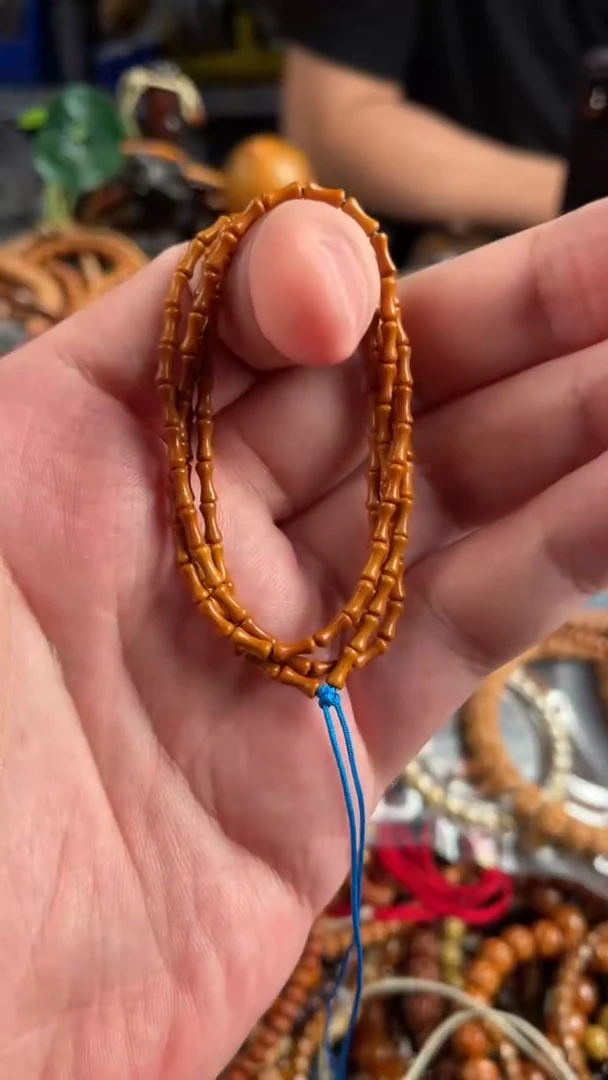 橄榄核吊坠王胖子文玩工作室核壁竹节108