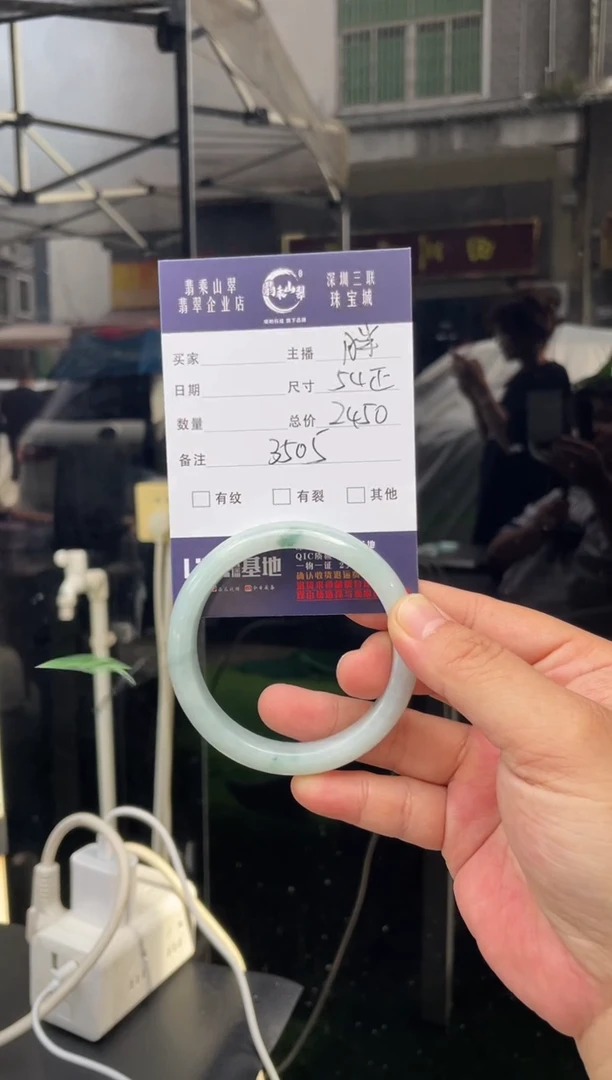 未镶嵌手镯翡翠W 54正圈 3505