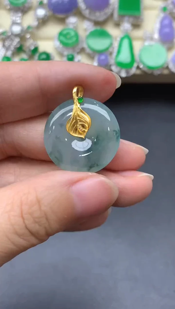 颈饰18K金镶嵌翡翠239国好珍宝