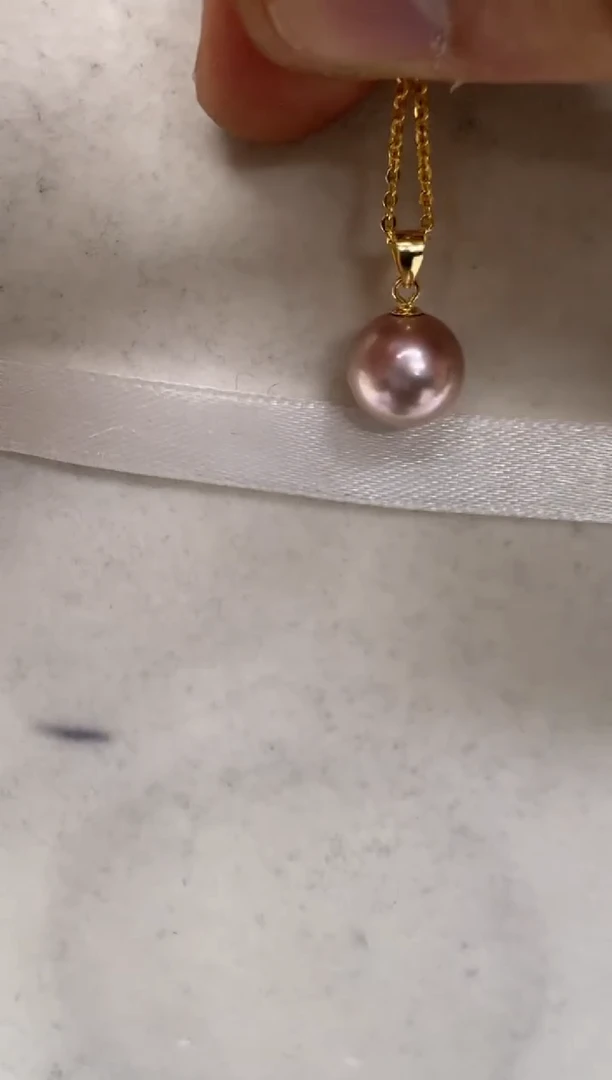 【闪购商品】淡水珍珠吊坠(赠链)银S925镶嵌11-12mm